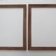 Pair of old wooden frames, oves decoration