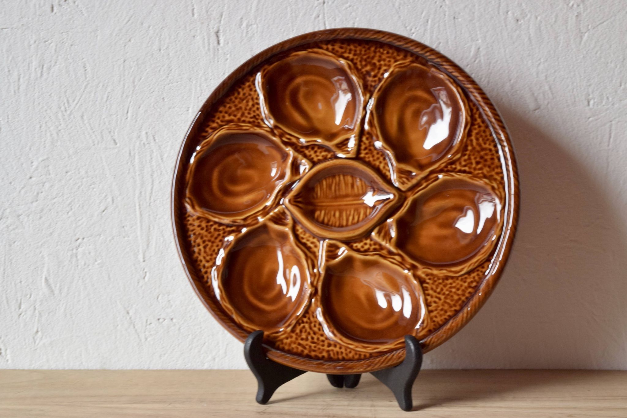 Lot de 6 assiettes à huîtres Saint-Clément- 4589