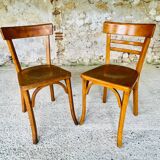 Pair of Baumann bistro chairs, circa 1950's