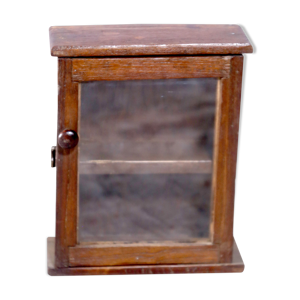 vitrine murale en teck birman ancien
