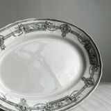 Plat ancien en terre de fer Saint Amand et Hamage