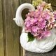 Zoomorphic planter, ceramic swan pocket holder.