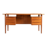 Peter Lovig free standing writing desk in teak Denmark 1960