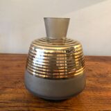 70's smoked glass vase