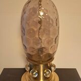 Murano glass and gilded brass lamp