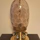 Murano lamp in glass and gilded brass