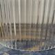 Vintage suspension lamp in electrified corrugated glass to nine