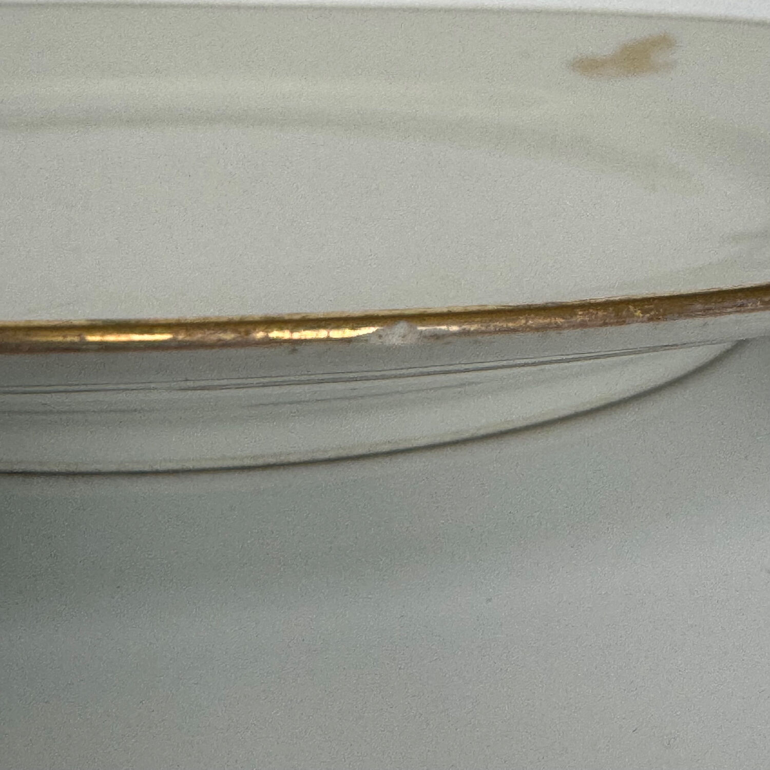 Set of monogrammed plates with gilt edges | E. Bourgeois | Late 19th century