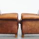 Set of 2 sheepskin leather armchair in English style