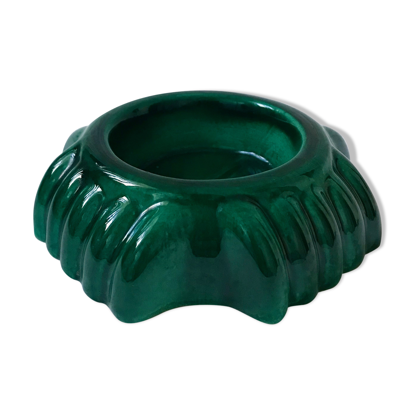 Green art déco ashtray