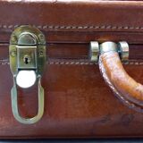 Vintage monogrammed leather jV case