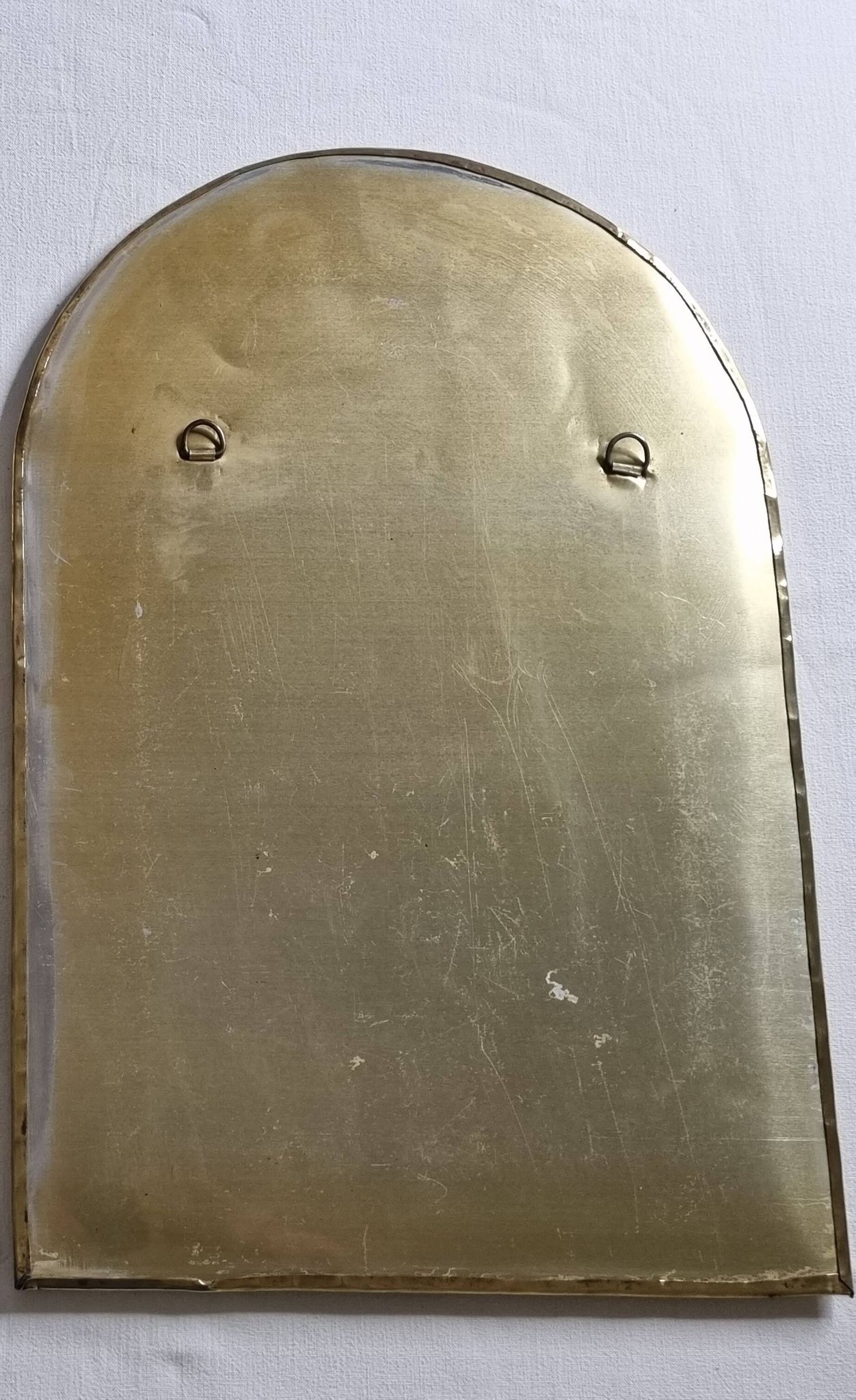Vintage Moroccan Brass Mirror, Arch Shape, 43 x 29 cm