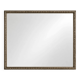Parquet mirror, gold frame with a bead frieze.