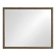 Parquet mirror, gold frame with a bead frieze.