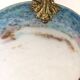 Suspension/Muller Glass Paste/Turquoise Blue & Bronze Frame/Art Nouveau