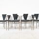 Set of 8 post modern dining chairs by Belgochrom, 1980s