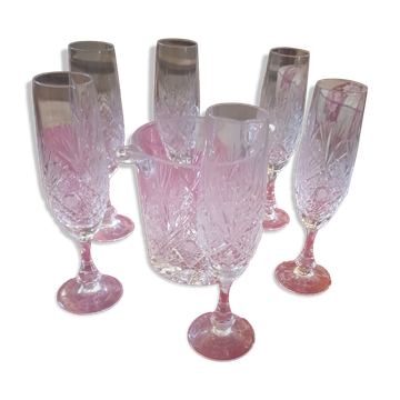 Small baccarat glass and bottle bucket