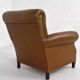 50s club armchair in imitation leather and wood