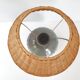 Vintage lamp in stoneware & rattan 1970