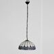 Lampe suspendue en verre teinté de style Tiffany
