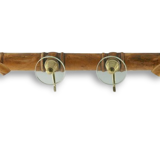 Porte manteaux en bois et laiton - 1950