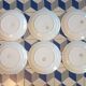 6 Boch La Louvière dinner plates with walnut decor