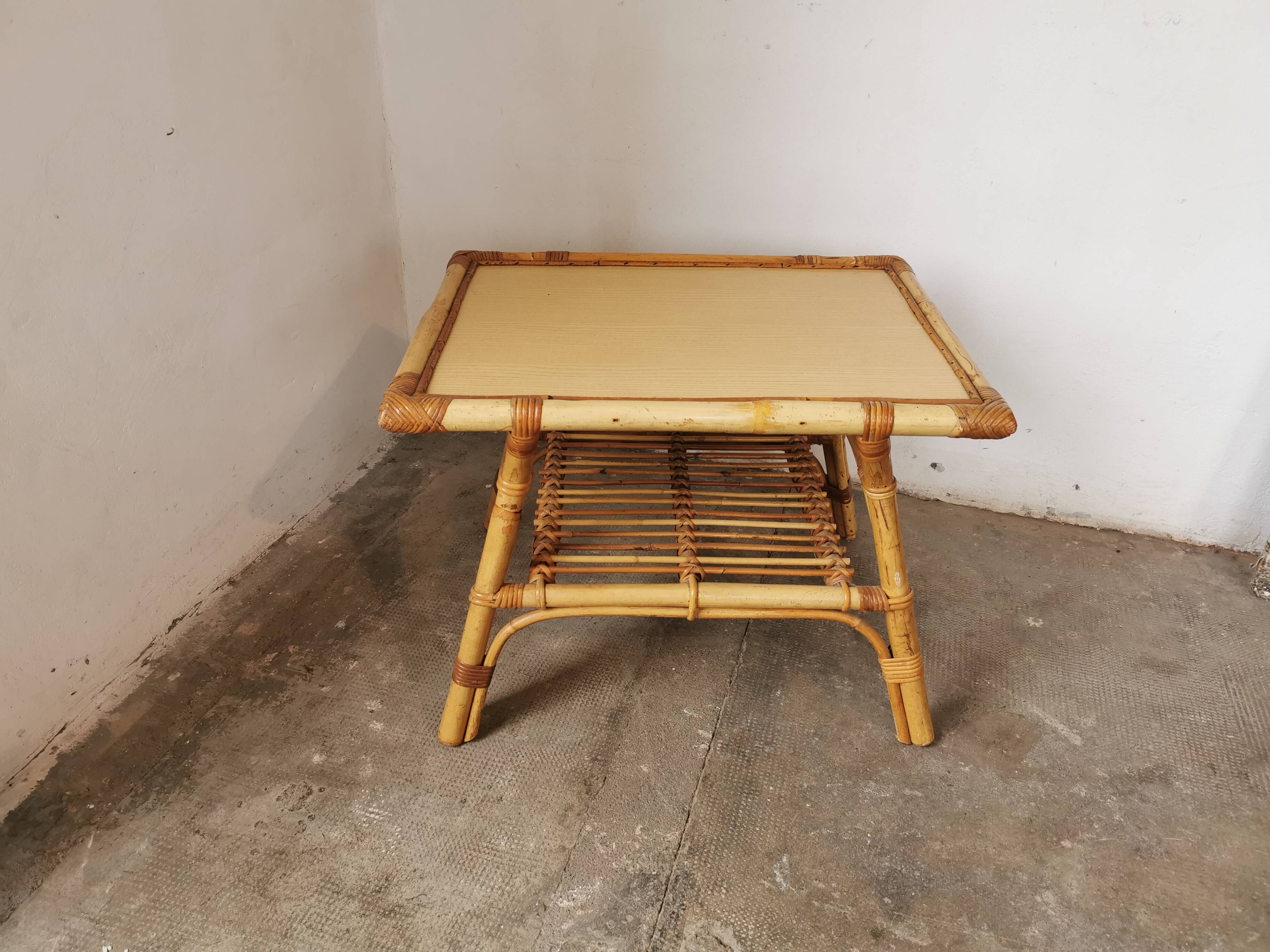 Rattan coffee table