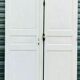 Double passage doors in patinated fir, 19th century
