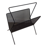 1950s magazine rack in perforated sheet metal