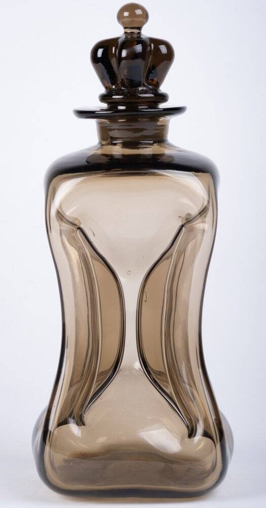 Kluk Kluk Mid-Century Glass Carafe by Jacob E. Bang for Holmegaard, Denmark