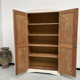 Restored 1930 art deco wardrobe, pure linen color