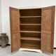 Restored 1930 art deco wardrobe, pure linen color
