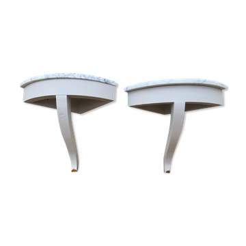 Paire de consoles d’ angle