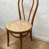 Pair of tanned bistro chairs
