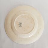 Longwy earthenware flat plate, Mésanges model