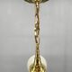 Art Deco Brass and Opaline Glass Chandelier, Czechoslovakia
