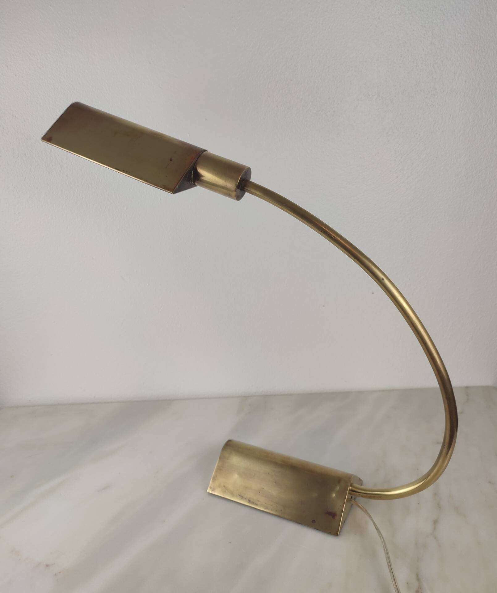 Vintage Mid-Century Modern Brass Table Lamp (1960s/70s)