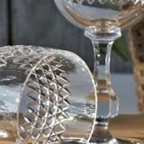 Pair of crystal water glasses from Baccarat model lucullus