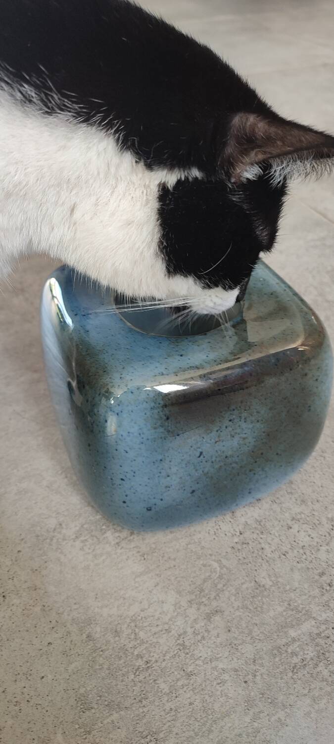 Virebent Vintage 60-70s porcelain cube candlestick