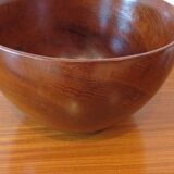 Very Large Teak Midcentury Wooden Bowl by Galatix England, 1970s