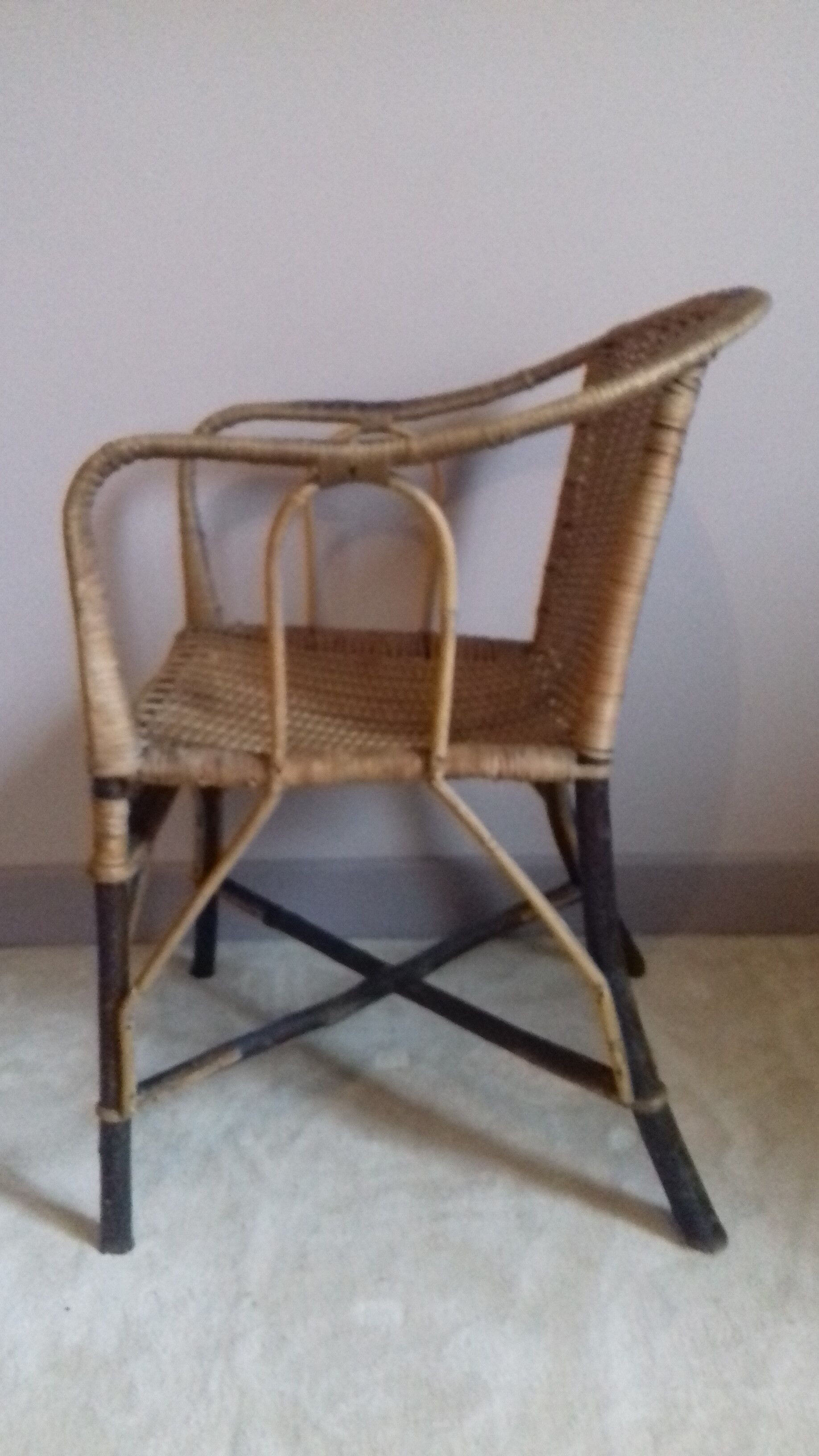 Wicker armchair