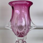 Massive Sculpural pink Vase, Murano  "Sommerso"Artenuove by Pustetto e Zanetti