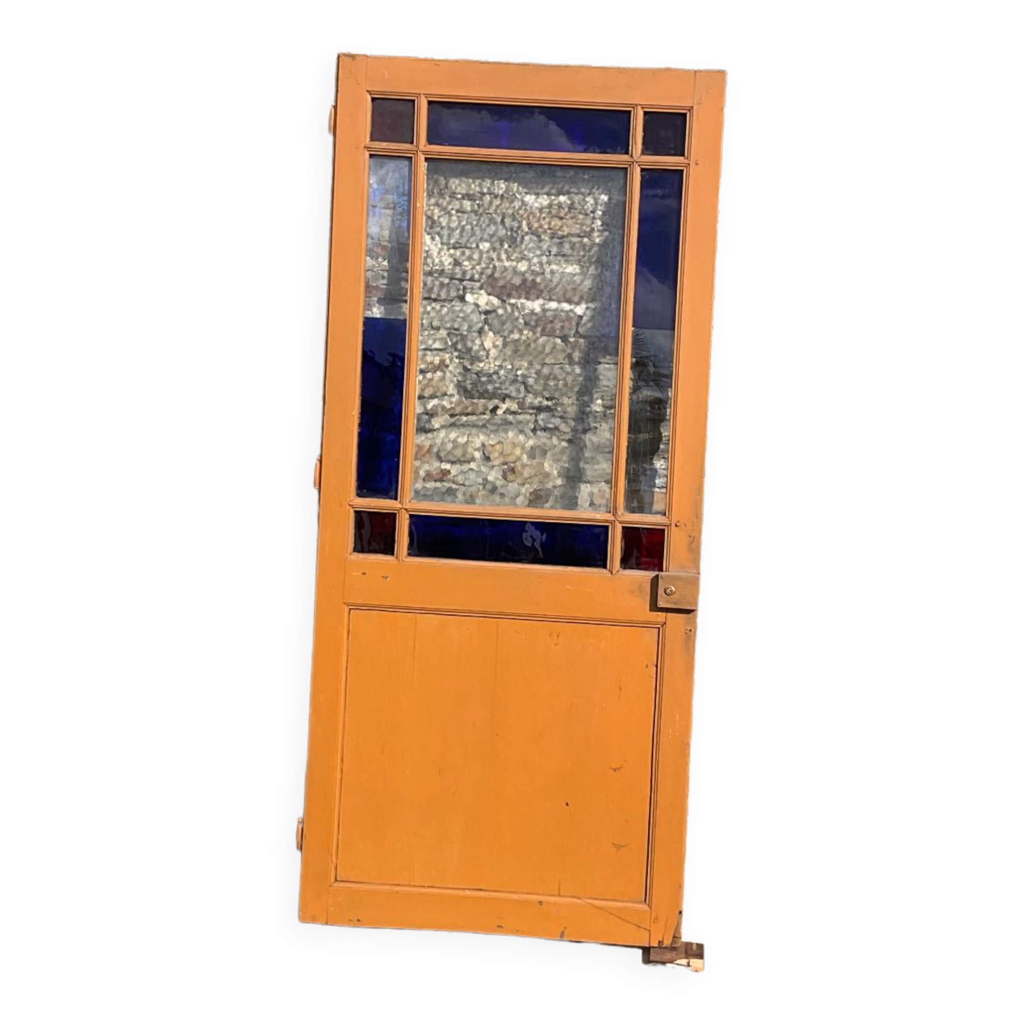 Old glass door L 92 x H 205