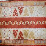 Vintage Turkish Melas handmade carpet 76cm x 267cm 1950s, 1C689