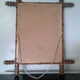 Miroir bambou années  50 45x53cm