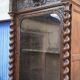 Bookcase showcase in carved oak 19th century