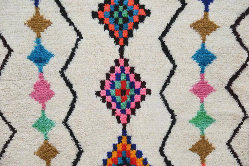 Handmade Moroccan rug in wool 2.5 x 1.5 m