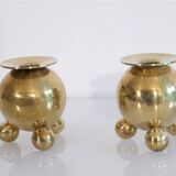 Pair of Scandinavian brass candlesticks 1970