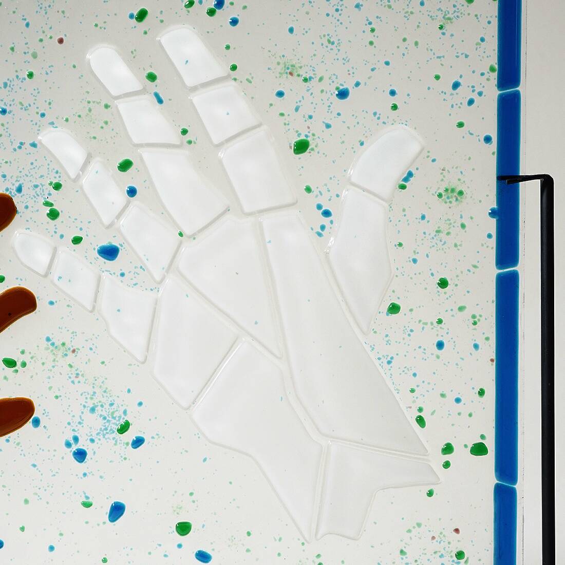 Mario Rossello, travail de fusion de verre pour le Studio Casarini Savona, années 1990.
