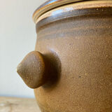 Handcrafted stoneware pot signed François Chapuis